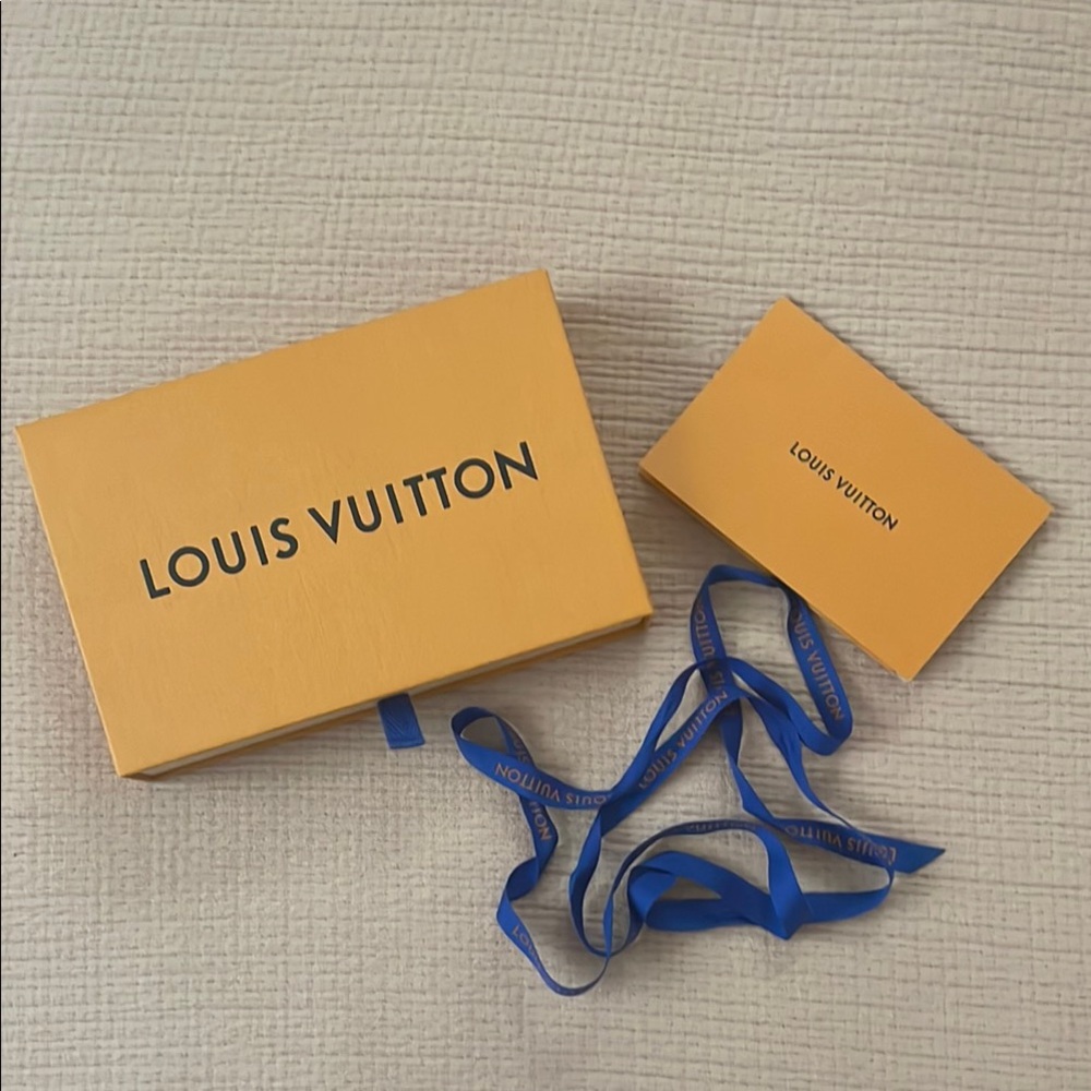 Louis Vuitton Orange Box with Blue Ribbon